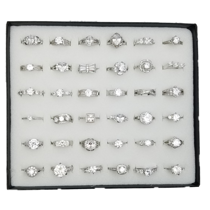 All Cubic Zirconia Ladies Bling Rings