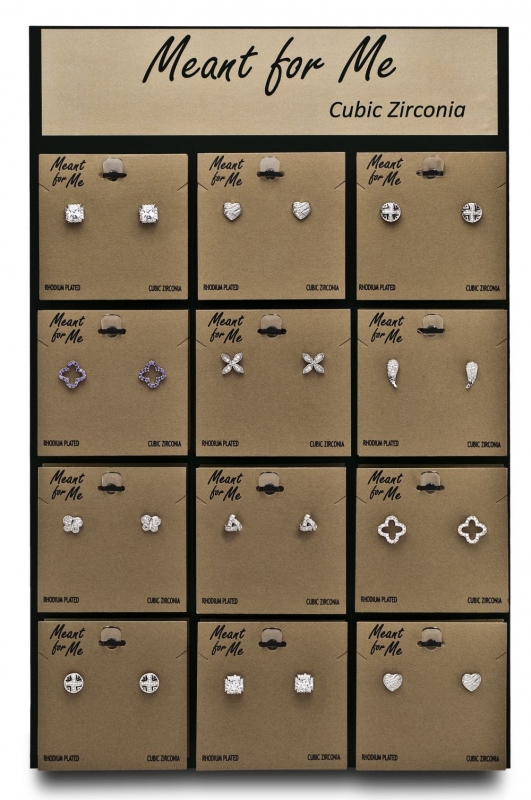 24 pc Meant for Me Cubic Zirconia Earring Display