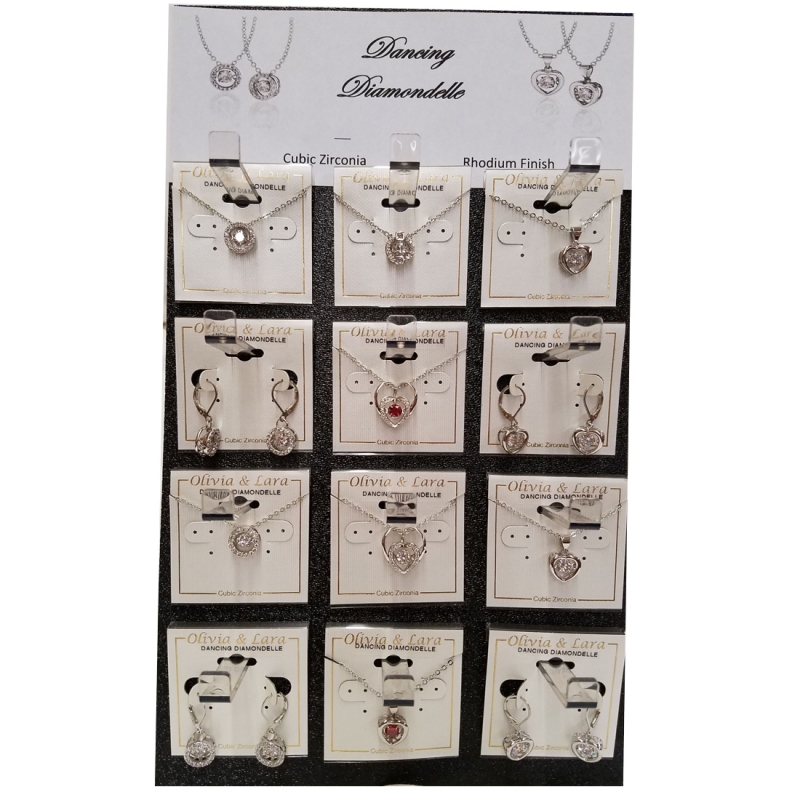 Dancing Diamondelle Necklaces and Earrings CZ Display