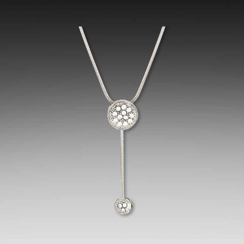 Pave Y Necklace