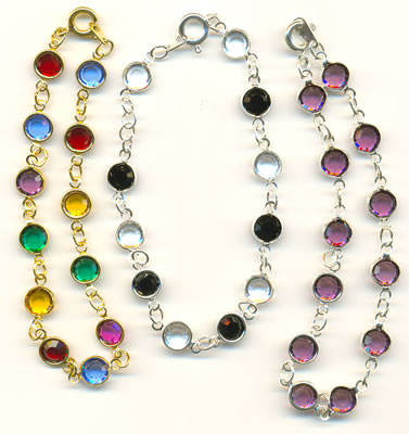 6mm Genuine European Crystal Channel Stone Bracelets
