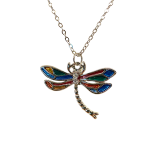 Colorful Epoxy Dragonfly Necklace