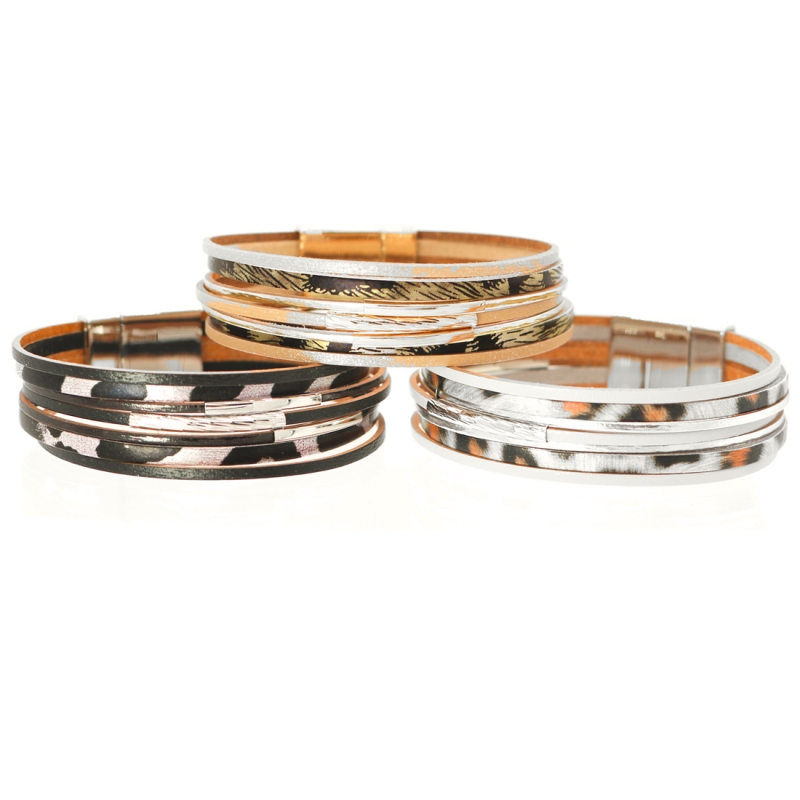 Animal Print Magnetic Bracelets