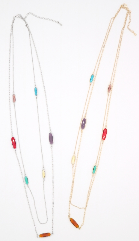 32 Inch 2 Row Station Necklace