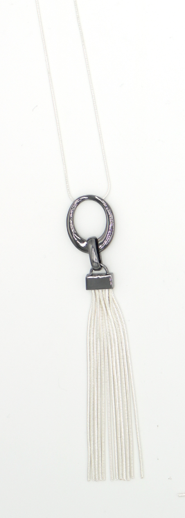 Adjustable Snake Chain with O Ring and Tassel Drop